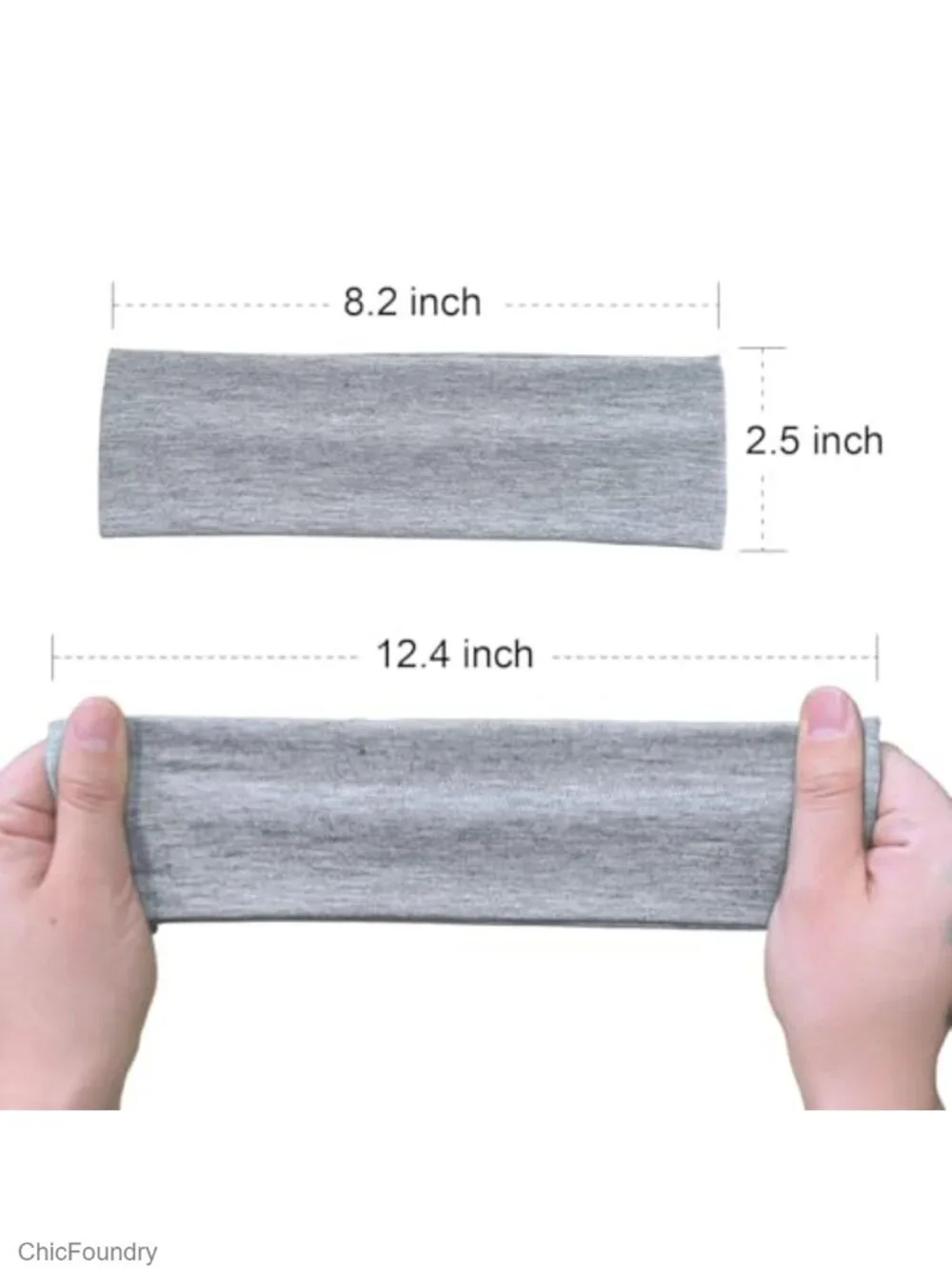 3 Pack Non Slip Elastic Sweat Hairbands for Women, Soft Stretchy Cloth